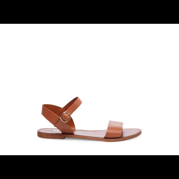 Steve Madden Donddi Tan Leather Sandals - Picture 2 of 7